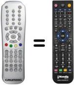 Replacement remote control Grundig GULENAR 026 HDIB