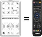 Replacement remote control INFRARED REMOTE CONTROL
