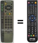 Gleichwertige Fernbedienung Panasonic TX-25AS1 C / M