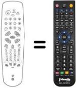 Gleichwertige Fernbedienung Akai TV 2817 TN / T