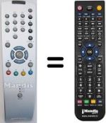 Gleichwertige Fernbedienung Grundig XENTIA 82 FLAT MFW 82-430 / 8