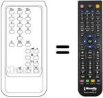 Replacement remote control Crosley TVC 99CH / 40PR