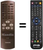 Replacement remote control Toshiba V 220 W
