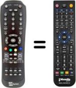 Gleichwertige Fernbedienung Fuba ODE 780 HD