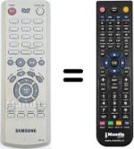 Gleichwertige Fernbedienung Samsung DVD P-142
