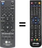 Gleichwertige Fernbedienung LG DVX 682