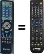 Replacement remote control Bigsat DSR 5500 DELUXE