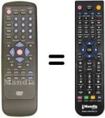 Replacement remote control Roadstar DVD 2042 H