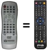 Replacement remote control Daewoo DVD 8000 F