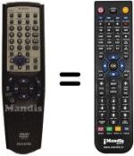 Gleichwertige Fernbedienung Aiwa XD-DV370