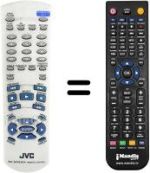 Replacement remote control JVC XV-S40