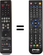 Gleichwertige Fernbedienung Samsung BD P-2500