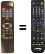 Gleichwertige Fernbedienung EMME ESSE SIRIUS 490 (500 CHANNEL)