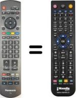 Gleichwertige Fernbedienung Panasonic EUR7737250
