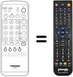 Gleichwertige Fernbedienung Toshiba 2836DF