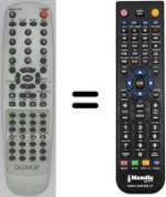 Replacement remote control Denver TVD-2104