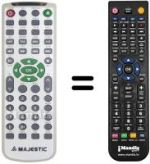 Replacement remote control AUDIOLA DVX 914D