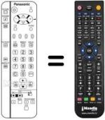 Gleichwertige Fernbedienung Panasonic TX-15LT2F