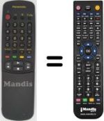 Gleichwertige Fernbedienung Panasonic TX-21AD3F