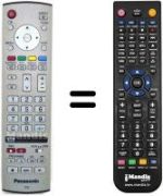 Gleichwertige Fernbedienung Panasonic EUR7636080R