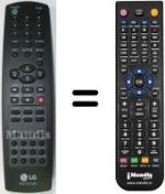 Gleichwertige Fernbedienung LG CB21F60X-TV