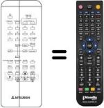 Gleichwertige Fernbedienung Mitsubishi CT14MS1ETX-TV