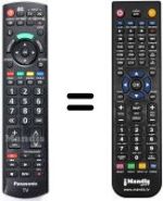 Gleichwertige Fernbedienung Panasonic N2QAYB000350