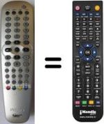 Gleichwertige Fernbedienung Philips DVD-R725 / 00