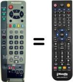 Gleichwertige Fernbedienung Panasonic EUR511210