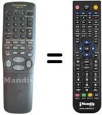 Gleichwertige Fernbedienung Panasonic VEQ2213