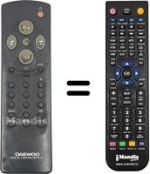 Replacement remote control Daewoo CTV2075