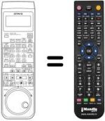 Gleichwertige Fernbedienung Aiwa HV-F150