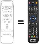 Replacement remote control Dual TV7001