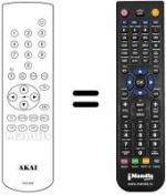 Replacement remote control Akai TV2882T