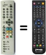 Replacement remote control Metz 84TD88100HT