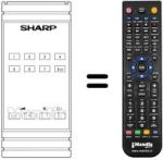 Replacement remote control Sharp RRMC-G0121C-ESA