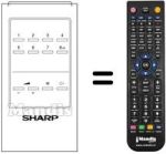 Replacement remote control Sharp RRMCG0123CESA