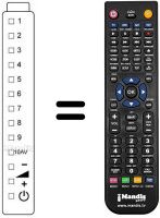 Replacement remote control Sharp RRMCG0125CESA