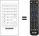 Replacement remote control Sharp RRMCG0251CESA