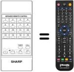Replacement remote control Sharp RRMCG0303CESA