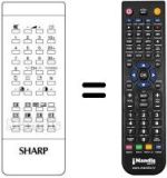 Replacement remote control Sharp RRMCG0517CESA