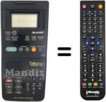 Replacement remote control Sharp VC-TS313RM