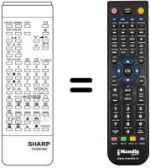 Replacement remote control Sharp RRMCG0605CESA