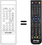 Replacement remote control Sharp RRMCG0617PESA