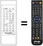 Replacement remote control Sharp RRMCG0618PESA