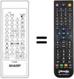 Replacement remote control Sharp RRMCG0668PESA