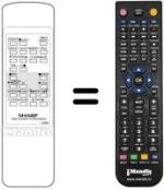 Replacement remote control RRMCG0952CESA