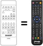 Replacement remote control Sharp RRMCG1021BMSA