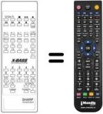 Replacement remote control Sharp RRMC-G1022BMSA