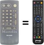 Replacement remote control RRMCG1031BMSA